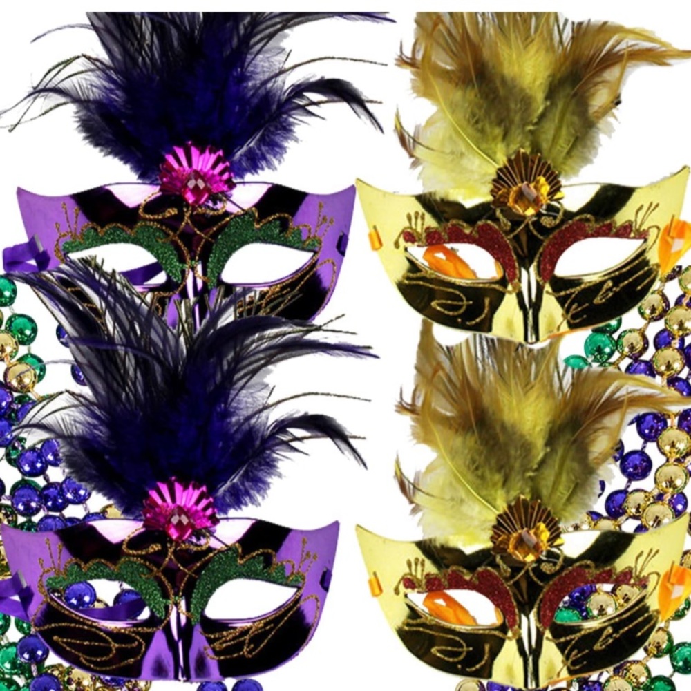 Face Masks for Mardi Gras Party Decorations